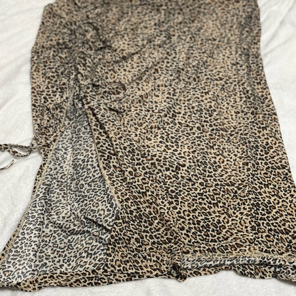 SHEIN Leopard Print Midi Skirt size 2xl